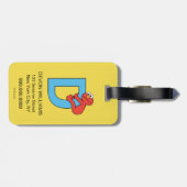 エルモ文字 | D青 ラゲッジタグ (裏面横)