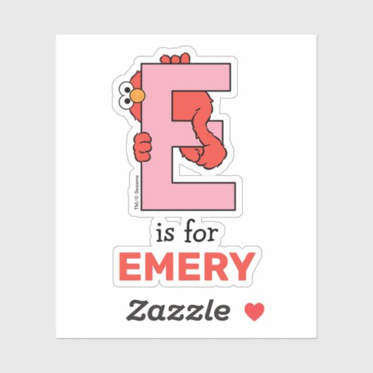 エルモ文字 | Eピンク シール (シート)