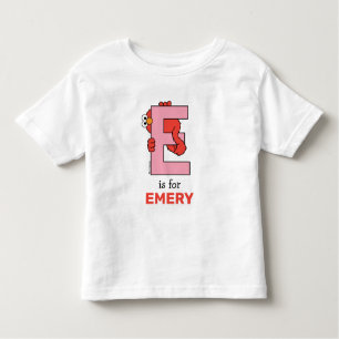 エルモ文字 Eピンク トドラーTシャツ