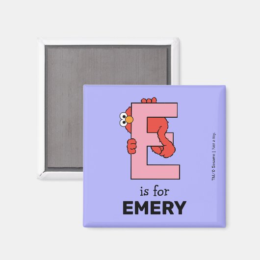 エルモ文字 | Eピンク マグネット (正面/裏面)