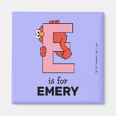 エルモ文字 | Eピンク マグネット (正面)