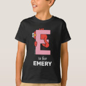 エルモ文字 | Eピンク Tシャツ (正面)