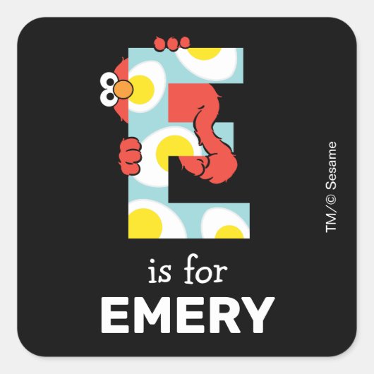 エルモ文字 | E卵 スクエアシール (正面)