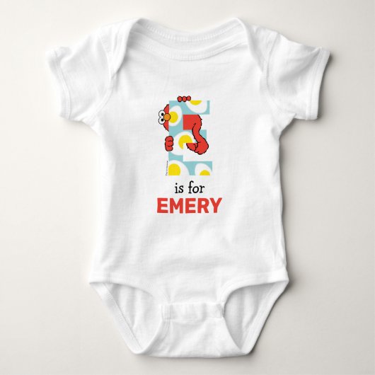 エルモ文字 | E卵 ベビーボディスーツ (正面)