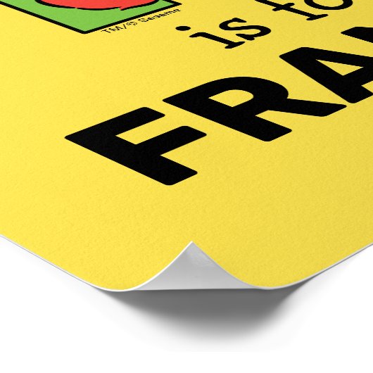 エルモ文字 | F緑 ポスター (角)