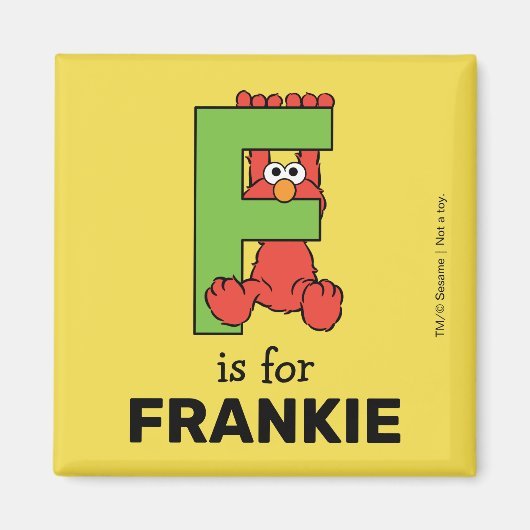 エルモ文字 | F緑 マグネット (正面)