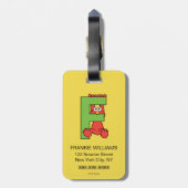 エルモ文字 | F緑 ラゲッジタグ (裏面縦)