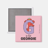 エルモ文字 | Gパープル マグネット (正面/裏面)