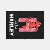 エルモ文字 | Hハート フリースブランケット (正面(横))