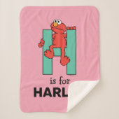 エルモ文字 | H緑 シェルパブランケット (正面)