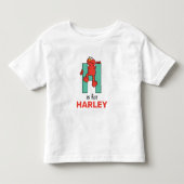 エルモ文字 | H緑 トドラーTシャツ (正面)