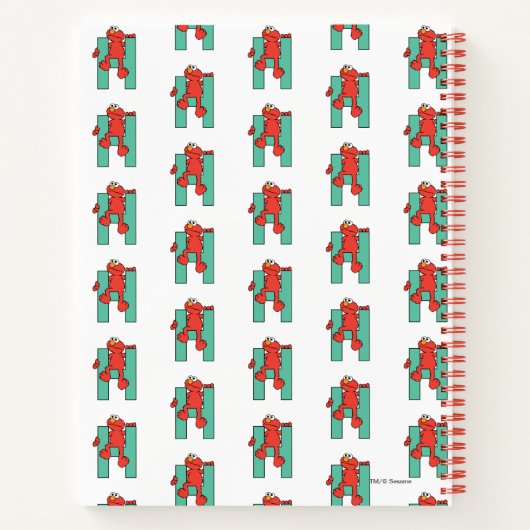 エルモ文字 | H緑 ノートブック (裏面)