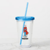 エルモ文字 | I Blue アクリルタンブラー (裏面)