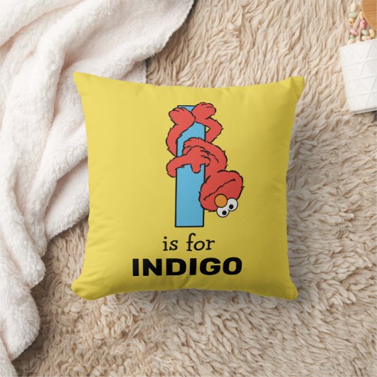 エルモ文字 | I Blue クッション (ブランケット)
