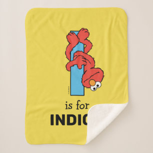 エルモ文字   I Blue シェルパブランケット