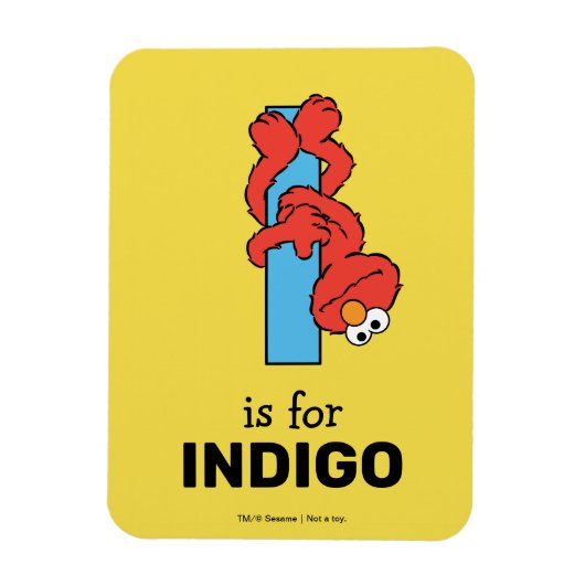エルモ文字 | I Blue マグネット (縦)
