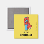 エルモ文字 | I Blue マグネット (正面/裏面)