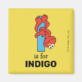 エルモ文字 | I Blue マグネット (正面)