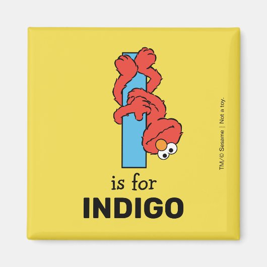 エルモ文字 | I Blue マグネット (正面)