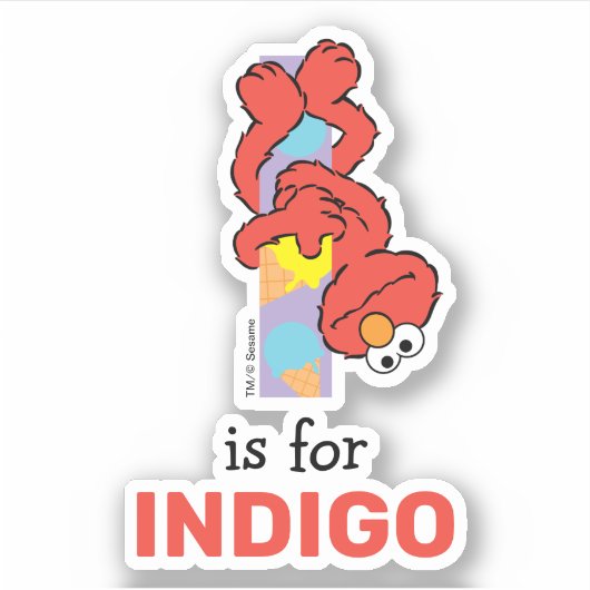 エルモ文字 | I I Ice Cream シール (正面)