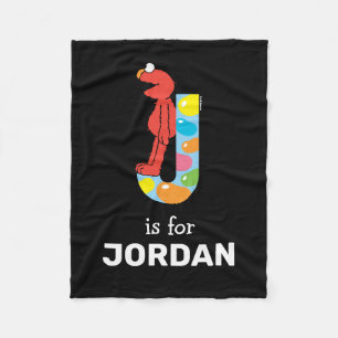 エルモ文字   Jゼリービーン フリースブランケット