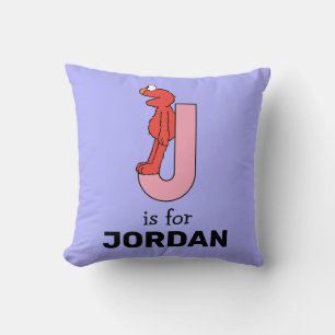 エルモ文字   J Pink クッション