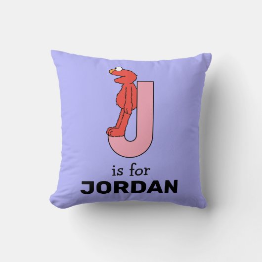 エルモ文字 | J Pink クッション (正面)