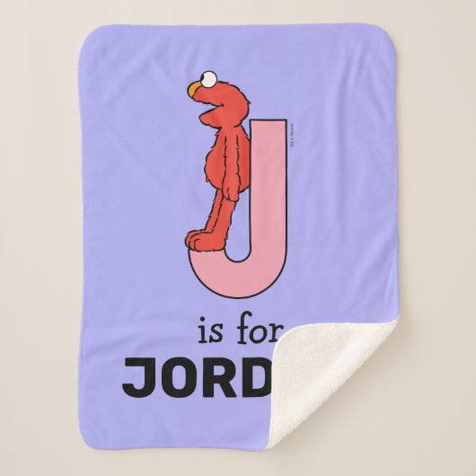 エルモ文字 | J Pink シェルパブランケット (正面)