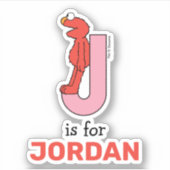 エルモ文字 | J Pink シール (正面)