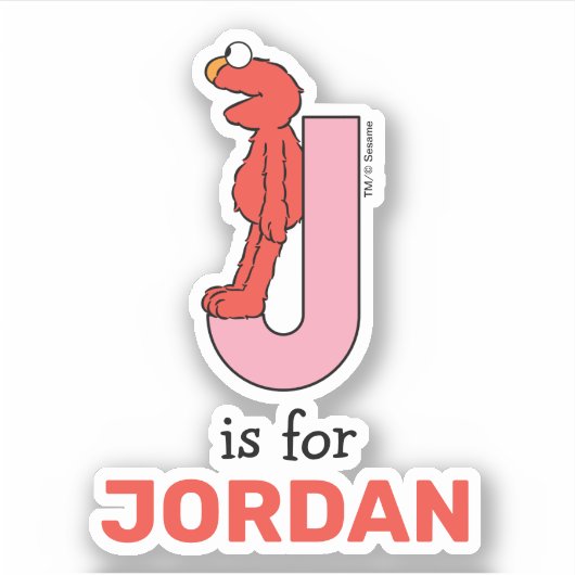 エルモ文字 | J Pink シール (正面)