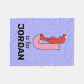 エルモ文字 | J Pink フリースブランケット (正面(横))