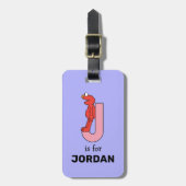 エルモ文字 | J Pink ラゲッジタグ (正面縦)