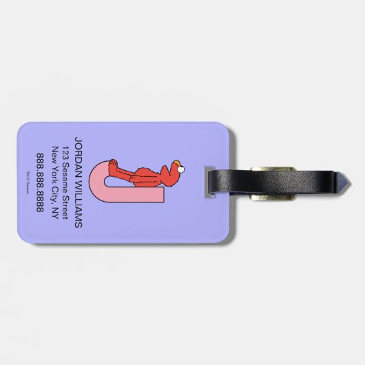 エルモ文字 | J Pink ラゲッジタグ (裏面横)