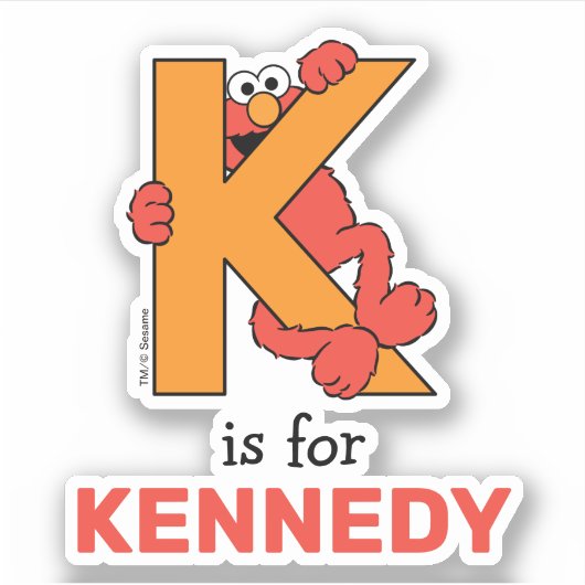 エルモ文字 | Kオレンジ シール (正面)