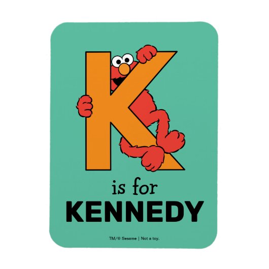 エルモ文字 | Kオレンジ マグネット (縦)