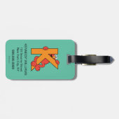 エルモ文字 | Kオレンジ ラゲッジタグ (裏面横)