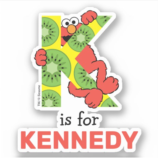 エルモ文字 | K Kiwi シール (正面)