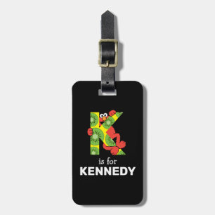 エルモ文字   K Kiwi ラゲッジタグ