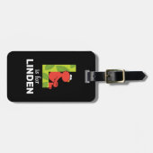 エルモ文字 | Lリーフ ラゲッジタグ (正面横)