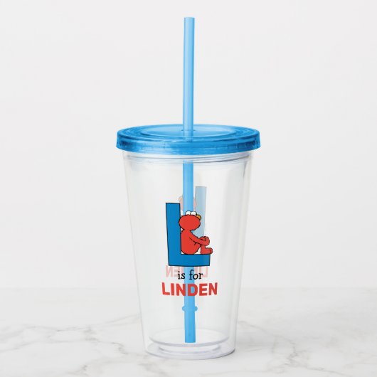 エルモ文字 | L青 アクリルタンブラー (正面)