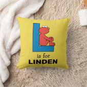 エルモ文字 | L青 クッション (ブランケット)