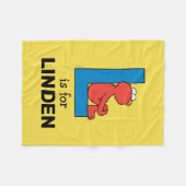 エルモ文字 | L青 フリースブランケット (正面(横))