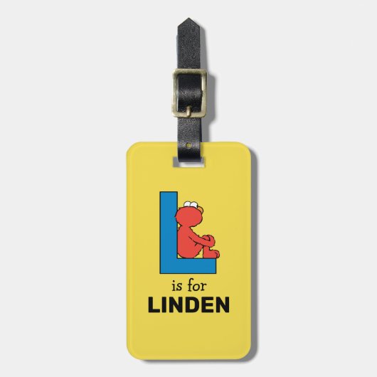 エルモ文字 | L青 ラゲッジタグ (正面縦)