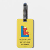 エルモ文字 | L青 ラゲッジタグ (裏面縦)