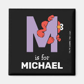 エルモ文字 | M紫 マグネット (正面)