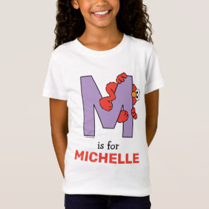 エルモ文字 M紫 Tシャツ