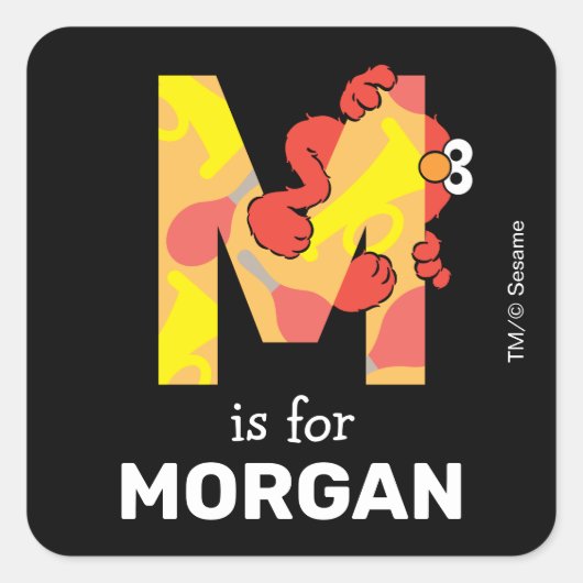 エルモ文字 | M音楽 スクエアシール (正面)