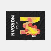 エルモ文字 | M音楽 フリースブランケット (正面(横))