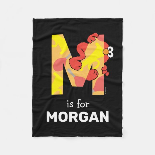 エルモ文字 | M音楽 フリースブランケット (正面)