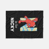 エルモ文字 | Nナット フリースブランケット (正面(横))